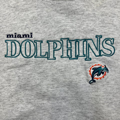 Vintage 90s Miami Dolphins Sweatshirt Mens XL Gray NFL Football Pullover Crewneck
