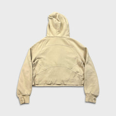 Lululemon Scuba Oversized 1/2 Zip Hoodie Womens Medium Beige Hooded Sweater