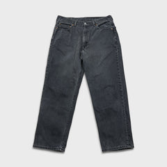 Levi's 550 Jeans Mens 36x28 Black Relaxed Fit Straight Leg Light Wash Baggy Denim Pants
