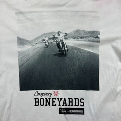 Stussy x NEIGHBORHOOD Boneyards II Conspiracy T Shirt Mens Medium White Tee