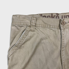 Vintage Y2K Ecko Unltd Pants Mens 30x30 Beige Relaxed Fit Wide Leg Baggy Cargo
