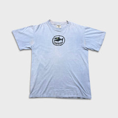 Vintage 90s Big Hed Designs Charleston Fish T Shirt Mens Medium Blue Single Stitch Tee