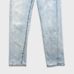 Levi's 502 Jeans Mens 33x34 Blue Regular Taper Fit Stretch Light Wash Denim Pants