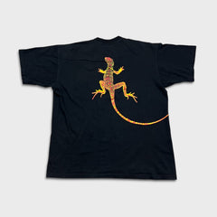 Vintage 90s Marlboro Lizard T Shirt Mens XL Black Unlimited USA Pocket Tee