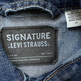 Levi's Type 3 Jean Jacket Mens Large Blue Dark Wash Denim Western Trucker