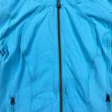 Lululemon Nice Asana Track Top Womens Size 4 Blue Full Zip Yoga Athletic Sweatshirt
