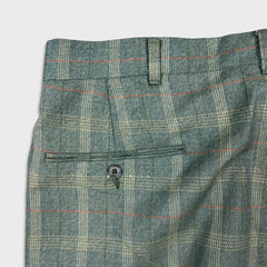 Vintage 70s Levi’s Sta-Prest Pants Mens 32x31 Green Plaid Straight Trousers