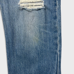 Levi's 501 Jeans Womens 30x32 Blue Original Fit Straight Distressed Medium Wash Denim Pants