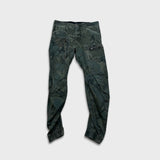 G-Star Raw Pants Mens 29x28 Green Camo Powel 3D Tapered Cuffed Cargo Trousers