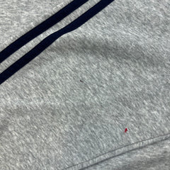 Adidas Sweatshirt Mens Large Gray Essentials Stripe Spell Out Pullover Crewneck