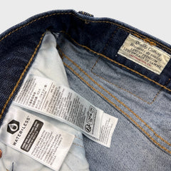 Levi's 502 Jeans Mens 32x28 Blue Regular Taper Fit Dark Wash Stretch Denim Pants
