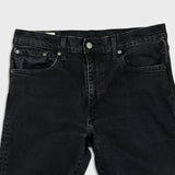 Levi's 502 Jeans Mens 33x30 Black Regular Taper Fit Dark Wash Denim Pants