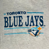 Vintage 90s Toronto Blue Jays T Shirt Mens Large Gray Classic Baseball MLB Tee