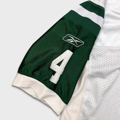 Vintage 2008 Reebok Brett Favre #4 New York Jets Jersey Mens Large White Stitched NFL Football