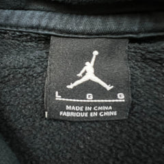 Nike Jordan Air Hoodie Mens Large Black Sportswear Box Logo Hooded Sweatshirt