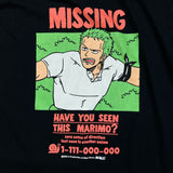 2022 Kuruu One Piece T Shirt Mens XL Black Missing Zoro Anime Graphic Tee