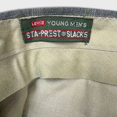 Vintage 70s Levi’s Sta-Prest Pants Mens 32x31 Green Plaid Straight Trousers