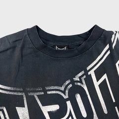 Vintage Y2K Tapout T Shirt Mens Large Black Spray Paint Faded UFC MMA Graphic Tee