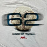 Vintage Y2K No Fear Mens XL White Mark McGwire Ball of Fame Baseball MLB Tee