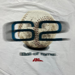 Vintage Y2K No Fear Mens XL White Mark McGwire Ball of Fame Baseball MLB Tee