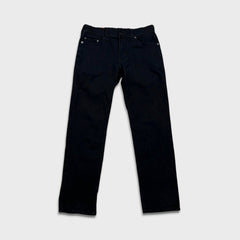True Religion Geno Pants Mens 32x30 Black Relaxed Slim Stretch Dark Wash Denim
