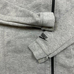 Nike Tech Fleece Hoodie Womens Medium Gray Swoosh Full Zip Cap Sweater