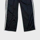 Vintage Y2K Adidas Track Pants Mens Medium Black 3 Stripes Spell Out Relaxed Straight Jogger