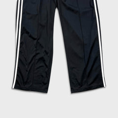 Vintage Y2K Adidas Track Pants Mens Medium Black 3 Stripes Spell Out Relaxed Straight Jogger