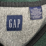 Vintage 90s Gap Fleece Mens XL Green Blank Outdoor USA Pullover V Neck Jacket