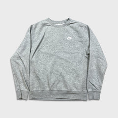 Nike Sportswear Sweatshirt Mens Large Gray Swoosh Pullover Crewneck