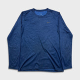 Nike Sportswear Long Sleeve Shirt Mens Medium Blue Swoosh Athletic Running Tee