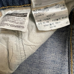 Levi's 511 Jeans Mens 32x32 Blue Slim Fit Distressed Medium Wash Faded Denim Pants