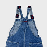 Vintage 90s Tommy Hilfiger Overalls Mens Large Blue Medium Wash Hammer Loop Workwear