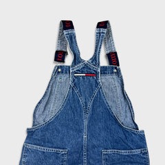 Vintage 90s Tommy Hilfiger Overalls Mens Large Blue Medium Wash Hammer Loop Workwear