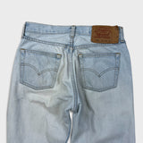Vintage 90s Levis 501 Jeans Womens 29x31 Original Straight Light Wash Distressed Denim Pants