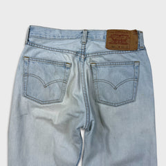 Vintage 90s Levis 501 Jeans Womens 29x31 Original Straight Light Wash Distressed Denim Pants