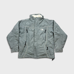 The North Face Jacket Womens Medium Gray HyVent Outdoor Full Zip Ski Bomber