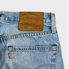 Levi's 501 Jeans Mens 29x32 Blue Original Fit Straight Light Wash Denim Pants