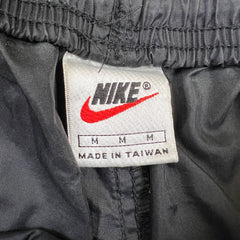 Vintage 90s Nike Sportswear Track Pants Mens Medium Black Swoosh Athletic