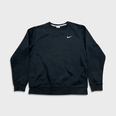 Nike Sportswear Sweatshirt Mens Large Black Swoosh Pullover Crewneck