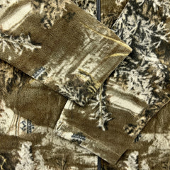 Realtree AP Camo Fleece Jacket Mens XL Green Full Zip Hunting Outdoor Camouflage