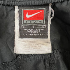 Vintage 90s Nike Sportswear Track Pants Mens Large Black Clima Fit Baggy Taper