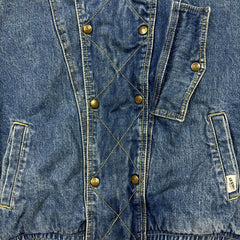 Vintage 80s Guess Denim Jacket Mens XL Blue Georges Marciano Medium Wash USA Trucker