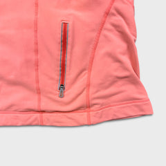 Lululemon Athletic Run Pullover Jacket Womens Size 12 Orange Side 1/4 Zip