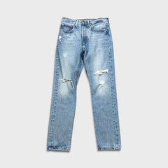 Levi's 501 S Jeans Womens 26x28 Blue Skinny Light Wash Distressed Faded Denim Pants