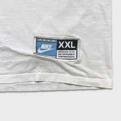 Vintage 90s Nike Carolina Tar Heel University Shirt Mens 2XL White NCAA Long Sleeve