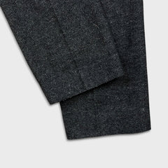 Vintage 80s Texwood Dress Pants Mens 32x28 Gray Pleated Wool Tweed Trousers