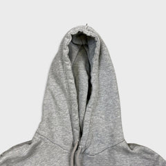 Adidas Originals Hoodie Mens Small Gray Trefoil Spell Out Hooded Sweater