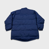 Vintage 90s Nike Sportswear Jacket Mens Large Blue Swoosh Full Zip Puffer Coat