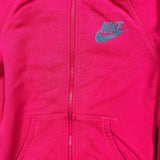 Vintage Y2K Nike Sportswear Womens Hoodie Small Pink Swoosh Full Zip Hooded Sweater
